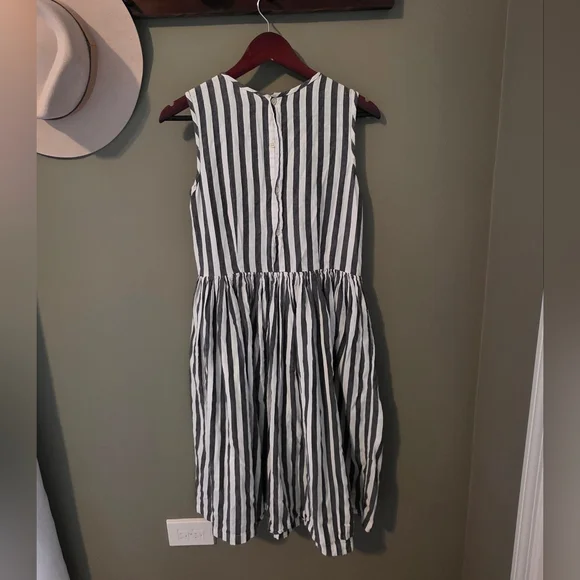 THE GREAT.  Striped Cotton Midi Dress Size 1 - Picture 4 of 13